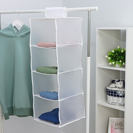 Suspension COVFR, 4 departments, 80 × 30 × 30 cm, white color