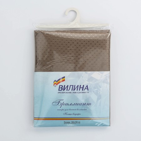 The bathroom curtain "Diamond", 180 × 180 cm, beige color-2