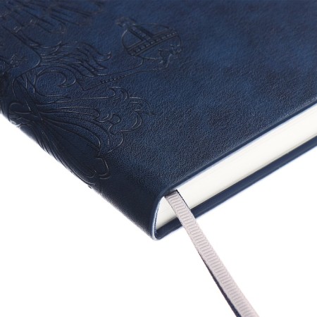 Dated 2025 diary, Escalada, A4, 120 sheets, soft cover, artificial leather, foil embossing, liesse, block 70 g/m2, blue-3