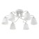 Lyberti chandelier 6x60W E27 white 64x64x27cm