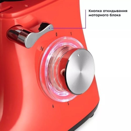 Mixer KitFort KT-3433-1, Planetary, 1400 W, 5.5 l, 6 speeds, red-1