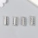Flasp Magnetic Three -row Metal Silver 0.6x2.1 cm