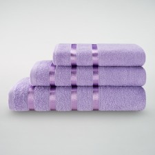 Набор махровых полотенец Guten Morgen Mint, 400 гр, размер 30x50 см, 50x90 см, 70x140 см, цвет сиреневый