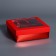 Box for 9 sweets red glitter, 12.5 x 12.5 x 4 cm. Confectionery packaging