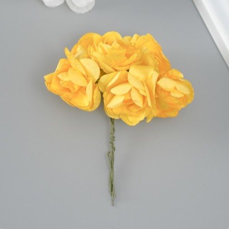 Decorative flower for creativity "Rose" yellow