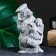 Figure "Bear in a cap with a balalaika" Gray, 14cm