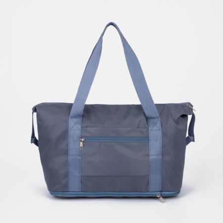 Sports bag with lightning, with an increase, external pocket, blue color-1