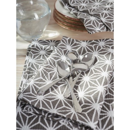 A set of towels of kitchen stellar Grey, size 45x60 cm abstraction, gray, 6 pcs-4