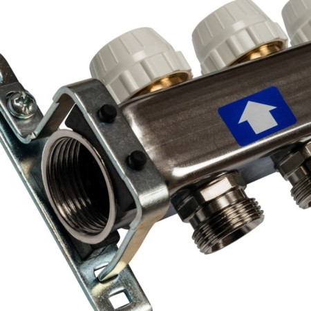 Collector Group Stout SMS-0932-000005, without flow meters, valve, 5 outputs, stainless steel. steel-2