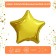 Set of foil balls 19 "Stars", gold, 25 pcs.