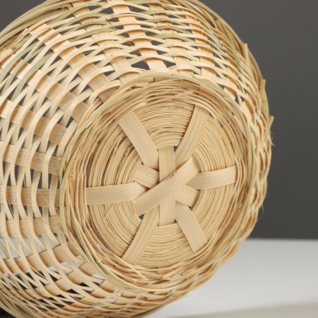 Wicker basket, bamboo, natural color, low-4
