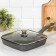 Square Square “Granite”, 26 × 26 cm, plastic handle, glass cover, anti-stick coating, color gray color