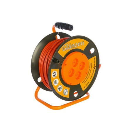 The extension cord on the Glanzen coil, 4 sockets, 50 m, 16 A, IP20, PVS 2x2.5 EB-50-008