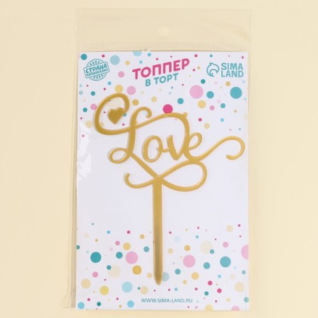 Topper "Love", Color Gold-3