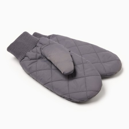 Women's mittens minku, gray color, 24 cm-1