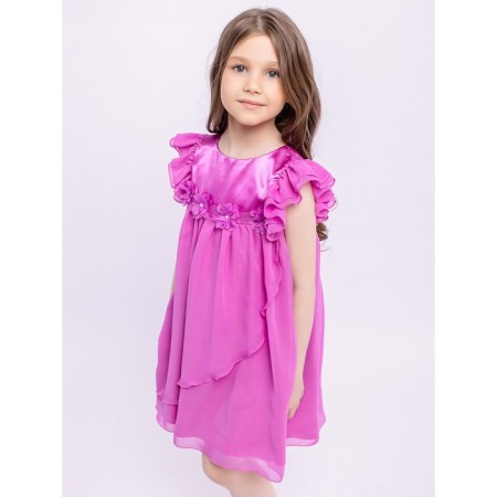 Платье для девочки «Лаура», рост 110 см, цвет орхидея-3