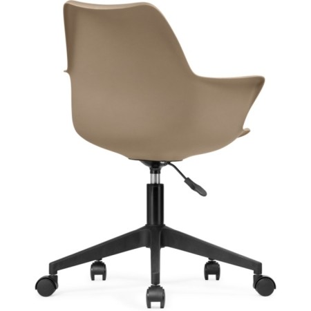 Computer chair Tulin plastic/eco -leather, black/beige 60x60x83 cm-3