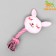 Soft toy for dogs "Bunny with a rope", with a squeak, 18 cm, pink