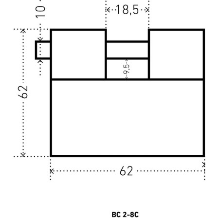 The castle of the hinged "gait" VS2-8C d = 10 mm-1