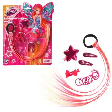 Gift set of hair accessories, pink "Bloom", Winx-8