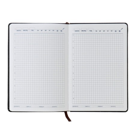 Deliciper of Leduced A5, 140 sheets in a cage, with a calculator, with a scrap, leatherette cover, mix-4