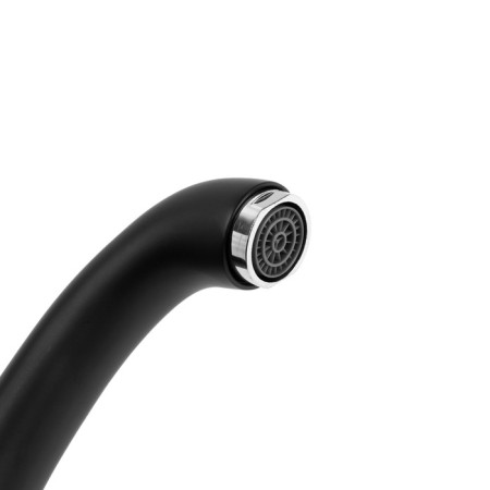 Amur kitchen mixer by 3010-01 in L5111, single-leaf, nut, cartridge 40 mm, black-2