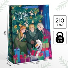 New Year. Gift package, 31x40x11.5 cm, packaging, cold heart