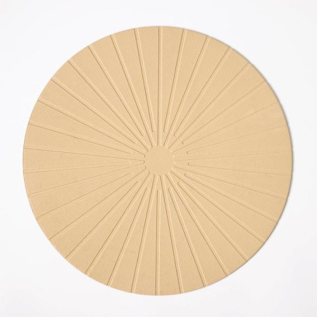 Serving napkin on the table "Ra", d = 36 cm, beige color-2
