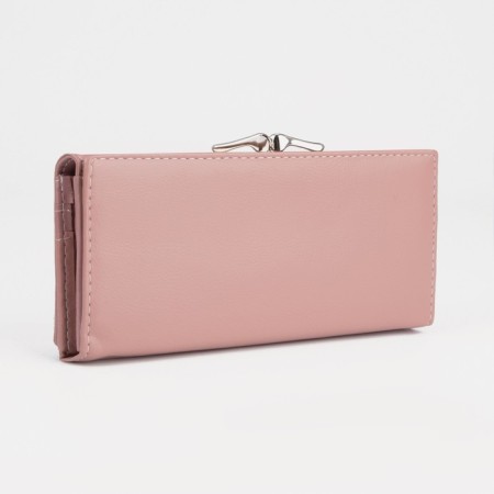 Women's wallet on magnets, pink color-1