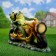 Garden figure "Frog on a motorcycle" 48x35x12cm