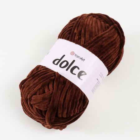 Yarn "Dolce" 100% micropoliester 120m/100g (775 chocolate)-1