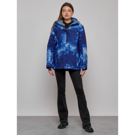 Ski jacket female, size 58, dark blue color-11