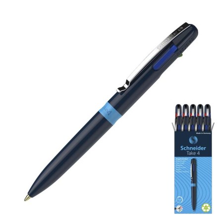 Handle Automatic Ball 4 color, Schneider "Take 4", 1.0 mm, comfortable letter