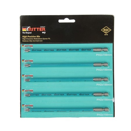 Bit Ritter Whirlpower, PH2 x 150 mm, magnetized, steel S2-1