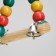 Bird swings with wooden gruel triangular, mix of flowers