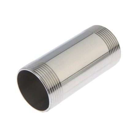 Zein barrel, 1 1/2 ", length 100 mm, external thread, stainless steel, packing 2 pcs.