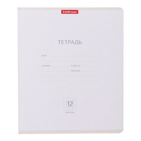 Notebook of 12 sheets in the Erichkrause Classic Pastel, covered cardboard, capet block 100% whiteness, mix-4