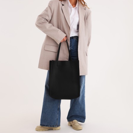 Bag Women's Shoper without fastening, black color-5