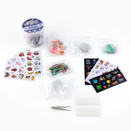 Large set for creating acrylic key fobs with stickers-2