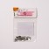 Castle-Karabin (1.1 × 0.4 cm) with an extension cm 5.4 cm "heart" small (set 3 pcs.), Color silver