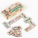 Domino wooden children's symbol of the year "Colored snakes", New Year, board game, 6x3 cm