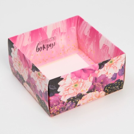 Box for confectionery products with PVC “Magic around” 11.5 x 11.5 x 6 cm-1