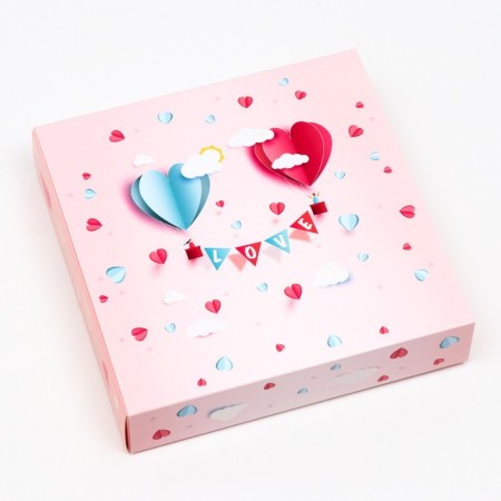 Box under 16 sweets, hearts, 17.7 x 17.7 x 3.8 cm-3
