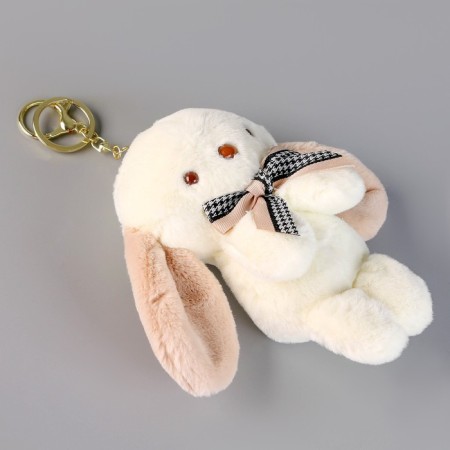 Soft toy "Bunny" on a key fob, 12 cm-1