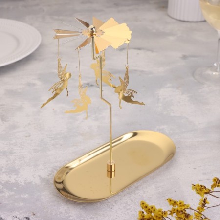 Carousel Summary of Fairies, Gold, Metal, 8.5 x 18 cm-1
