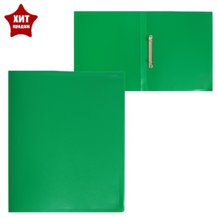Folder on 2 rings A4, calligrata, 18 mm, 500 μm, green