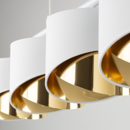 Suspended lamp TK Lighting Grant White 4822, E27, 4x40W, 950x200 mm, white color-2