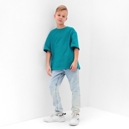 Children's Minaku T -shirt, turquoise color, height 116 cm-1