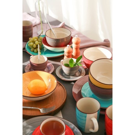 Mug ceramic shade "Sea World", 360 ml, blue color-5