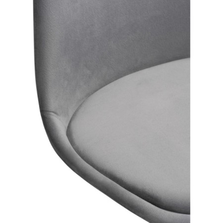 Computer chair Kolin metal/velor, chrome/gray 49x56x79 cm-6